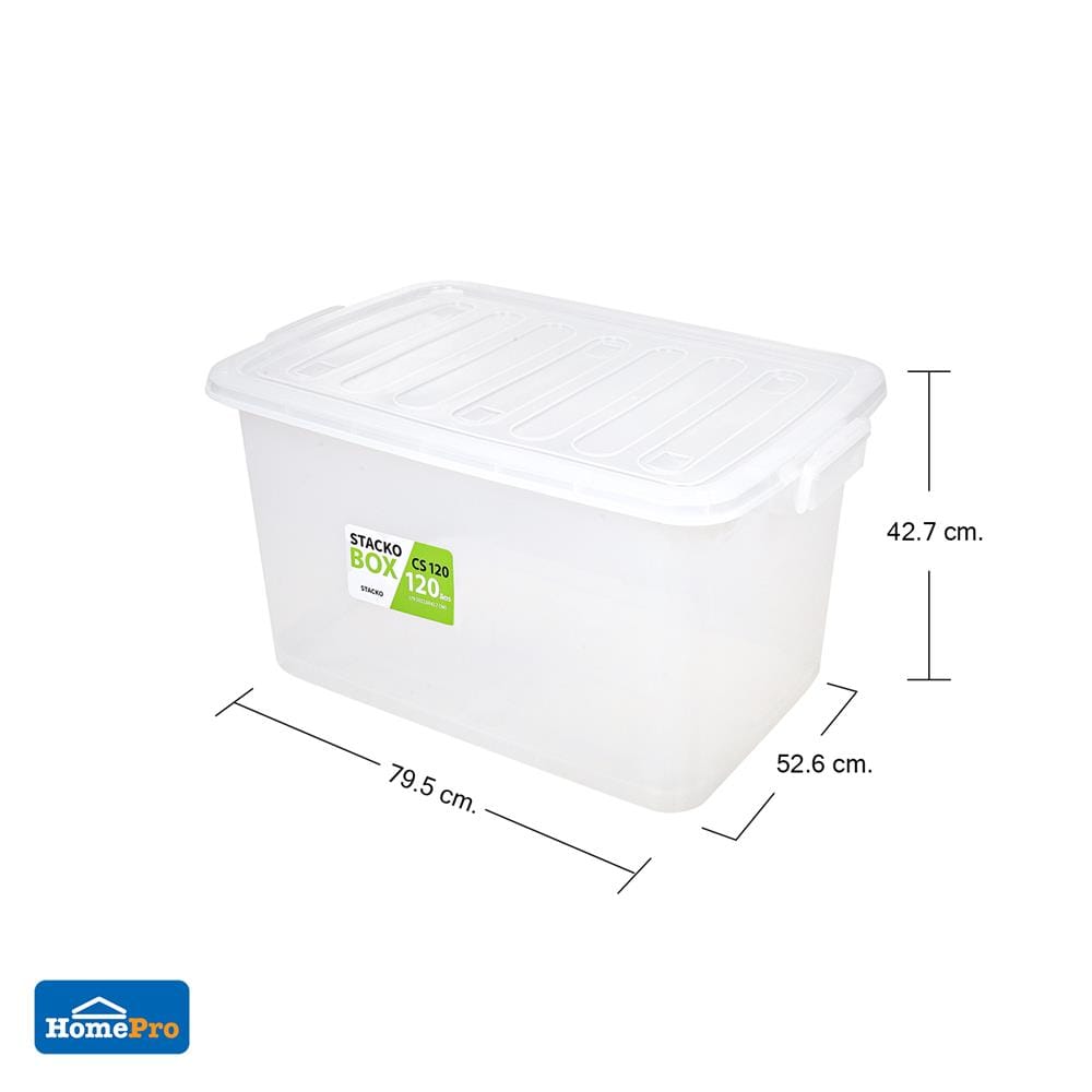 กล่องเก็บของ STACKO CS120L 79.5x52.6x42.7 ซม. สีใส