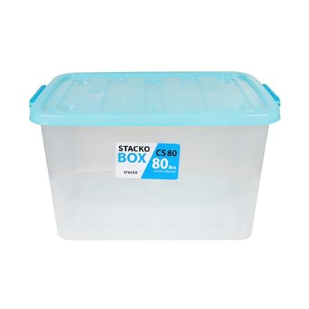 กล่องเก็บของ STACKO CS80L 67.5x45.1x38.2 ซม. สีใส/ฟ้า_1
