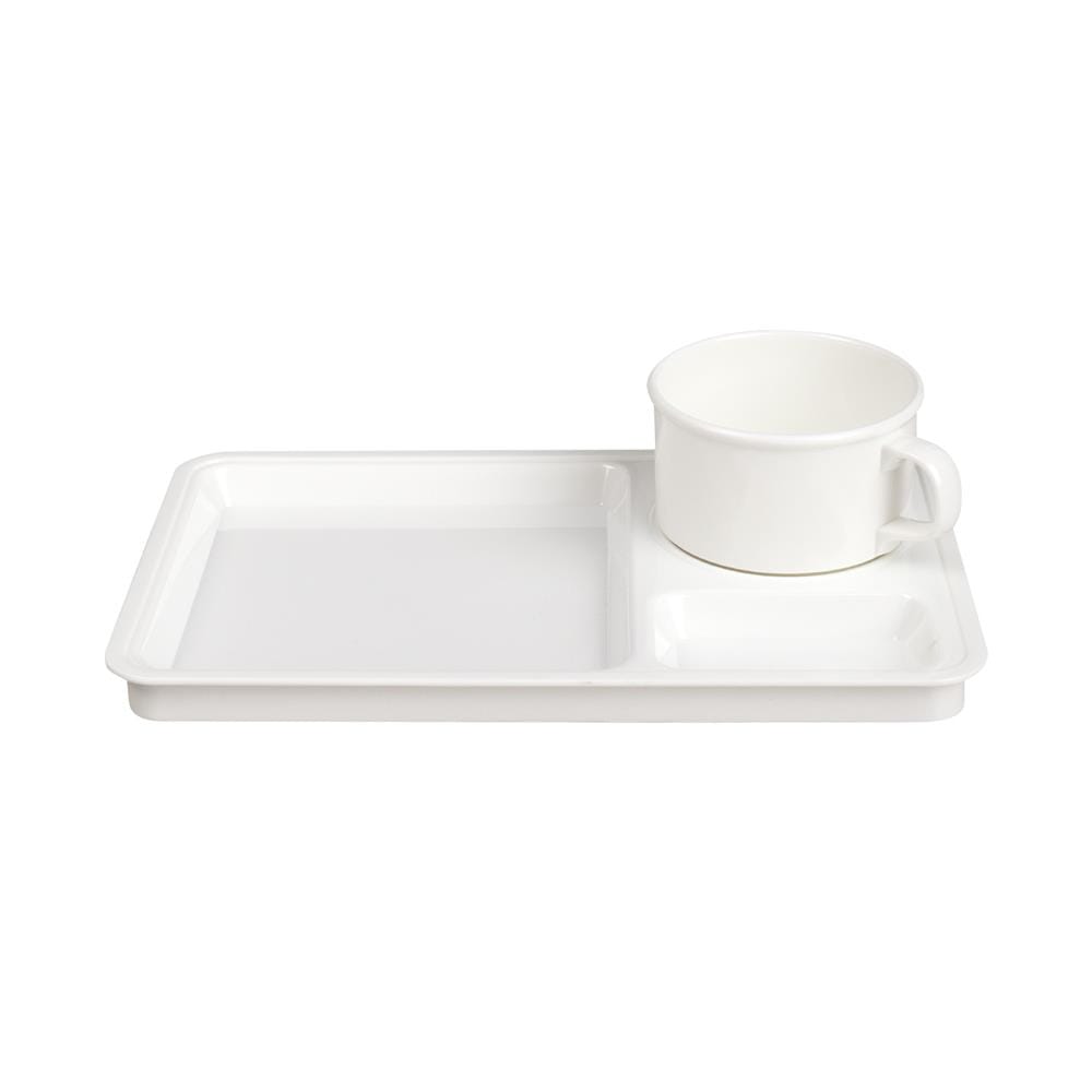 ชุดถ้วยกาแฟเมลามีน KEYWAY 190 มล. สีครีม