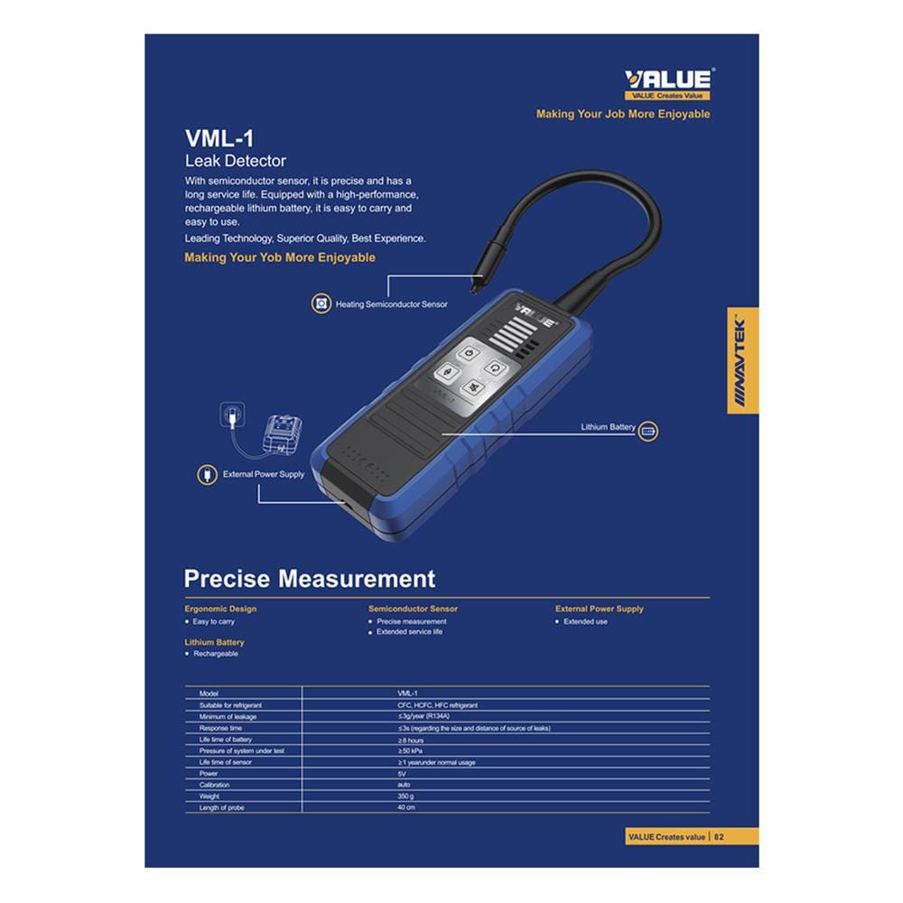 เครื่องเช็คน้ำยารั่ว VALUE VML-1