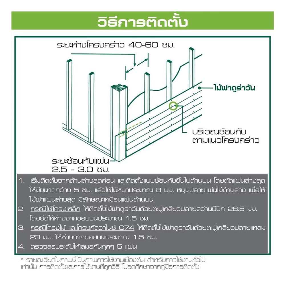 ไม้ฝา DURAONE 20x400x0.8 ซม. สีแดงมะฮอกกานี