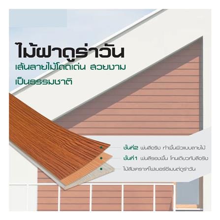 ไม้ฝา DURAONE 20x400x0.8 ซม. สีแดงมะฮอกกานี_3