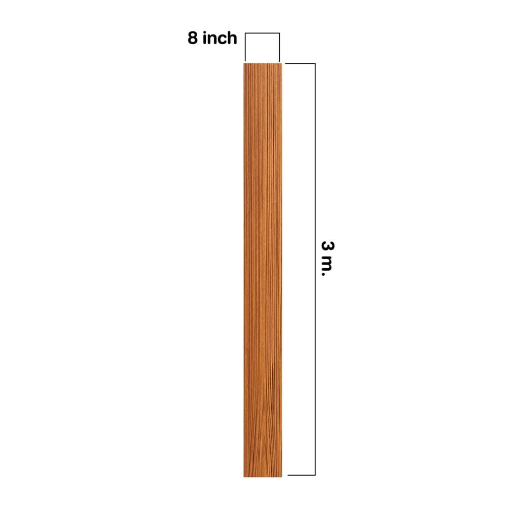 ไม้ฝา ตราเพชร 20x300x0.8 ซม. สีสักเศรษฐี