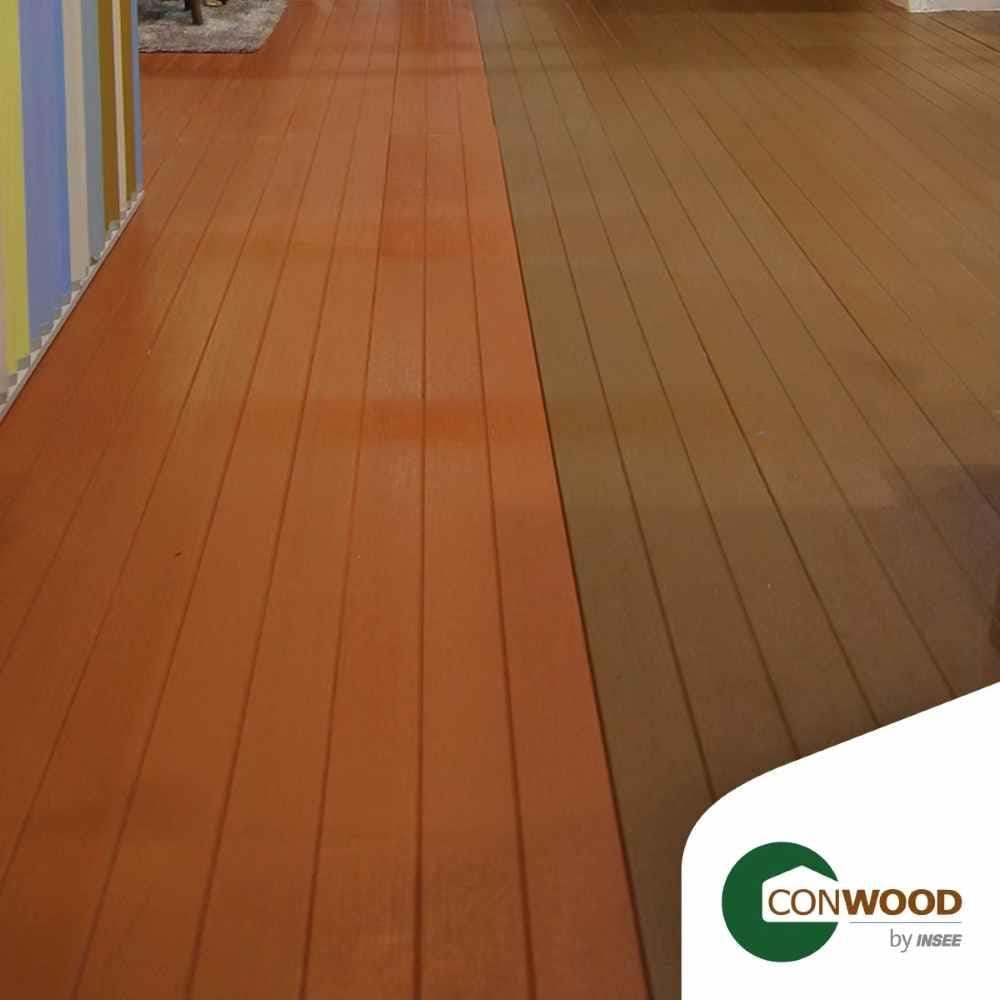 ไม้พื้น CONWOOD 3IN1 T-LOCK 30.5x305x2.5 ซม. สีสัก