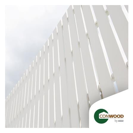 ไม้รั้ว หัวตรง CONWOOD 10x305x1.6 ซม. สีขาวงาช้าง_2