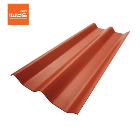 กระเบื้องหลังคา ลอนคู่ ตราเพชร 0.5x50x120 ซม. สีส้มทองมังกร_0