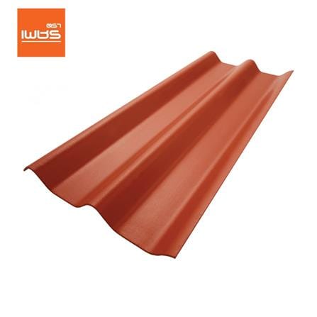 กระเบื้องหลังคา ลอนคู่ ตราเพชร 0.4x50x120 ซม. สีส้มทองมังกร_0