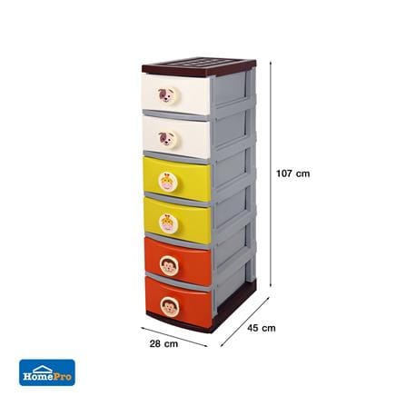 ตู้ลิ้นชัก 6 ชั้น MODERN B28 28x45x107 ซาฟารี_7