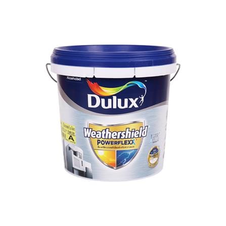 สีน้ำทาภายนอก DULUX WEATHERSHIELD POWERFLEXX BASE A สีขาว เนียน 9 ลิตร_0