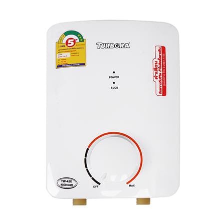 เครื่องทำน้ำอุ่น TURBORA TW-45E 4500 วัตต์ สีขาว_1