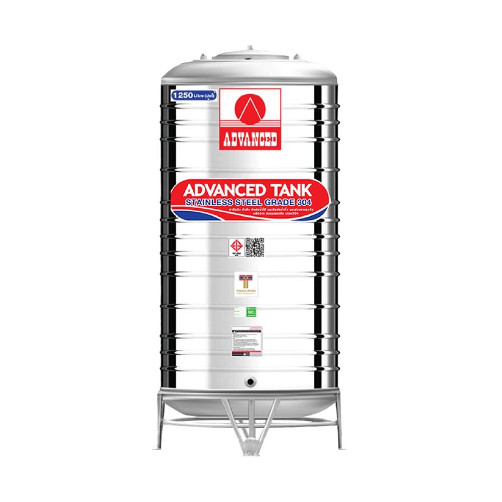 ถังเก็บน้ำสเตนเลส ก้นนูนทรงสูงพิเศษ ADVANCED AVH 1250 ลิตร