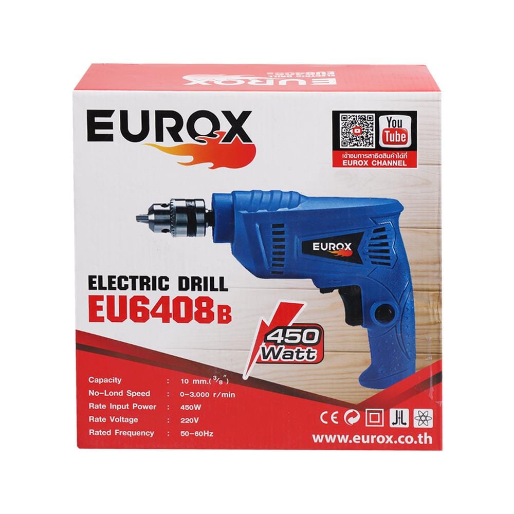 สว่านไฟฟ้า EUROX EUROX 6408B 10 มม. 450 วัตต์