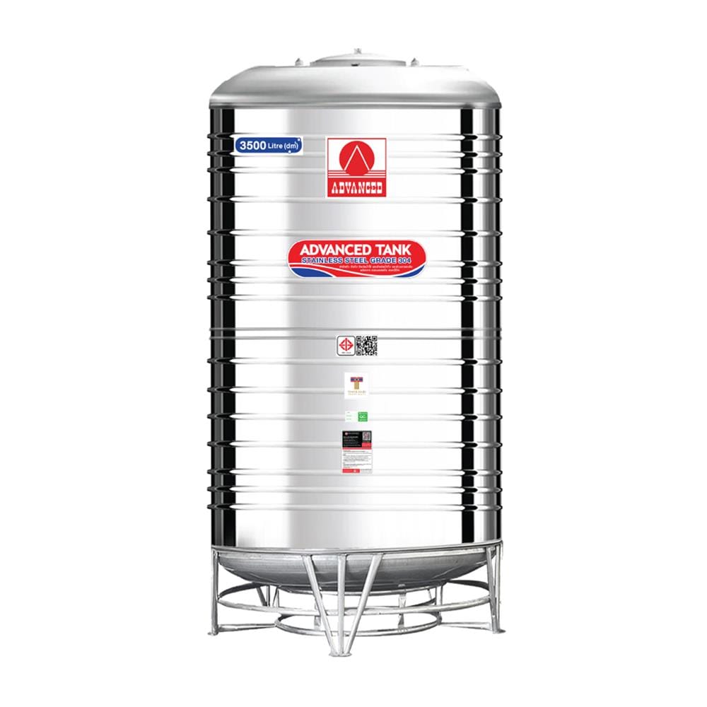ถังเก็บน้ำสเตนเลส ก้นนูน ADVANCED AV 3500 ลิตร
