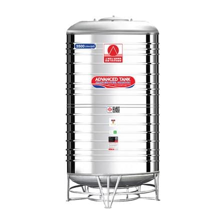 ถังเก็บน้ำสเตนเลส ก้นนูน ADVANCED AV 3500 ลิตร