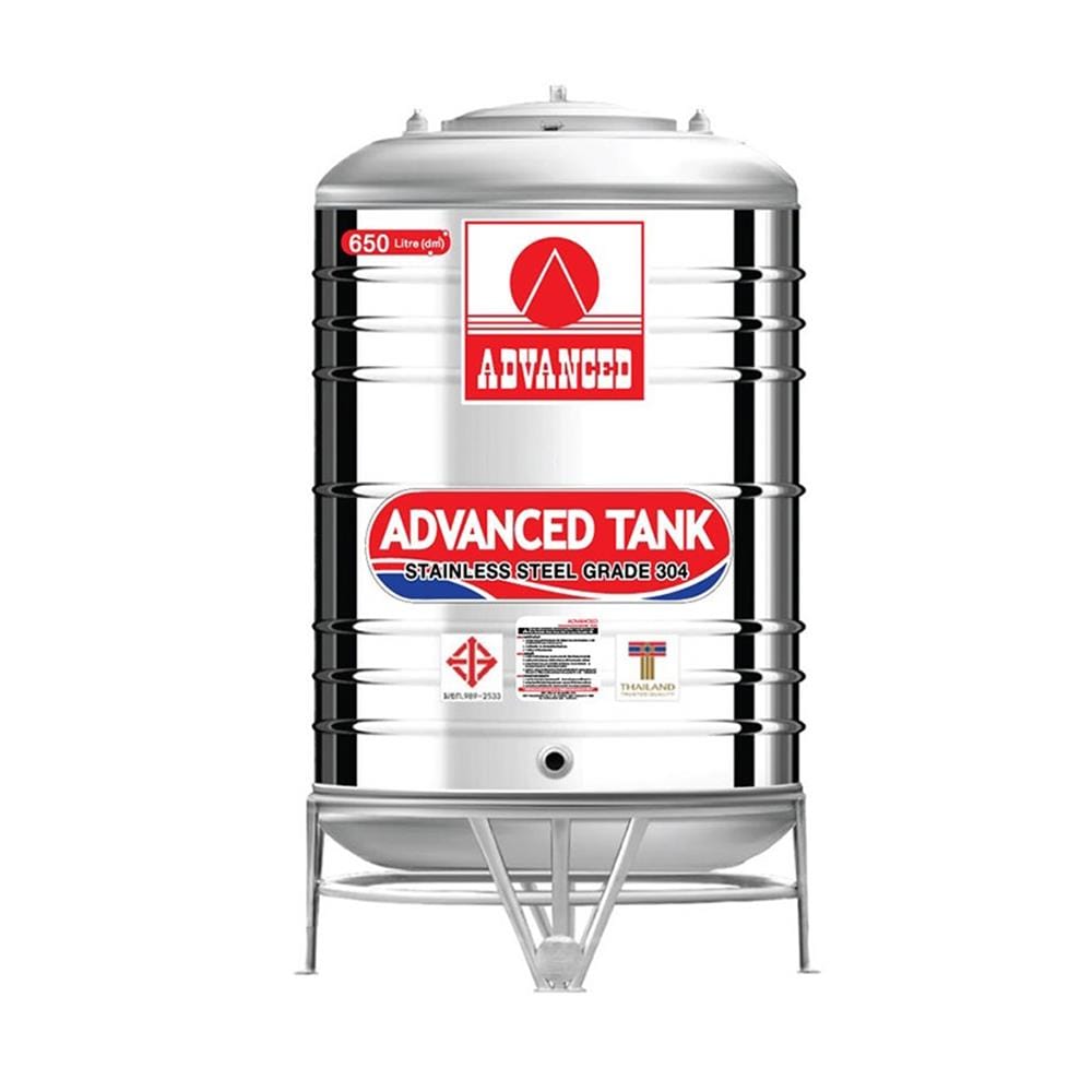 ถังเก็บน้ำสเตนเลส ก้นนูน ADVANCED AV 650 ลิตร