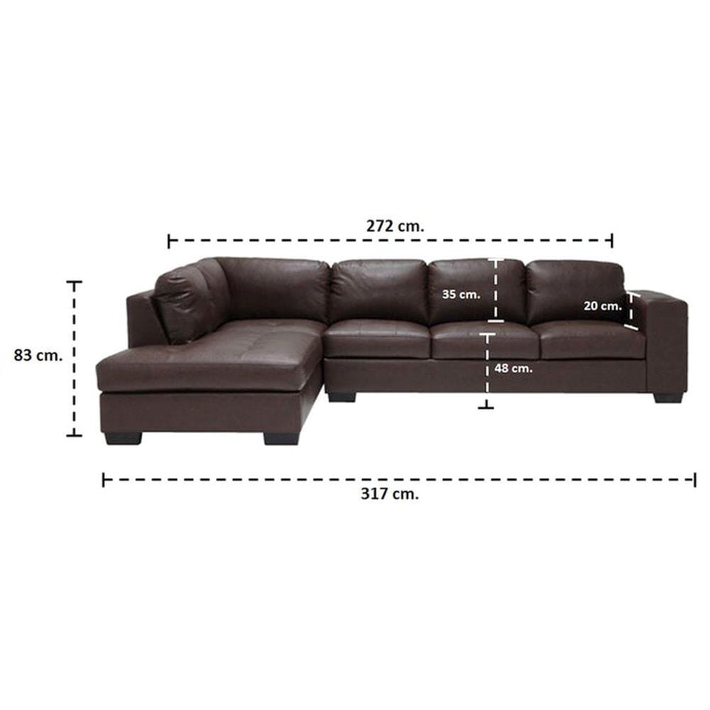โซฟาเข้ามุมซ้าย KONCEPT TIMMER สีน้ำตาล