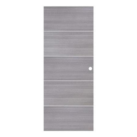 ประตูไม้ปิดผิว PVC N999 P336-5 80X200 ซม. สีเทา