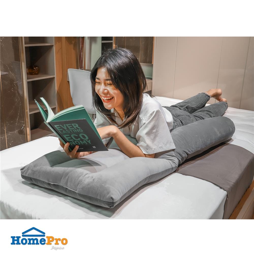 เบาะรองหลัง HOME LIVING STYLE HUG 18X43 นิ้ว สีเทา