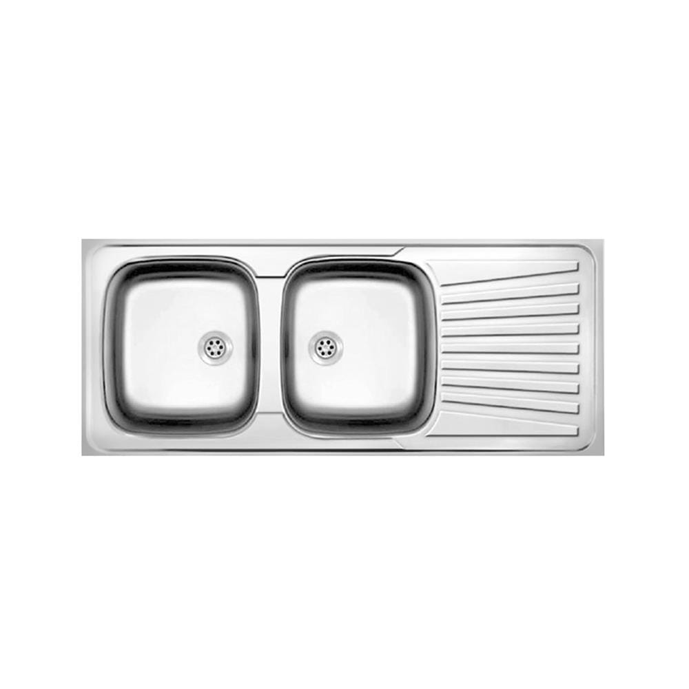 ซิงค์ฝัง 2 หลุม 1 ที่พัก ADVANCED AVP 1206MA/C สีเงิน