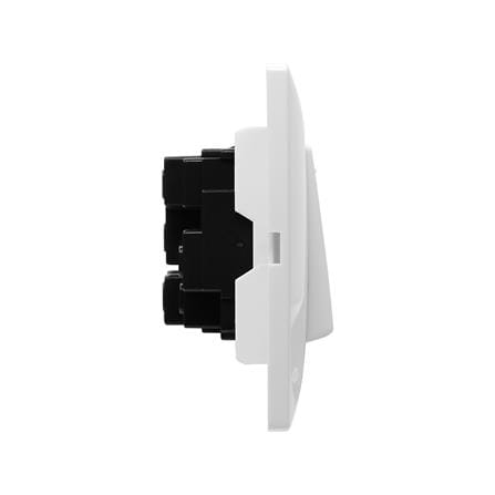 ชุดเต้ารับคู่ 3 ขา + สวิตซ์ 1 ทาง HACO AP-E21 สีขาว_1