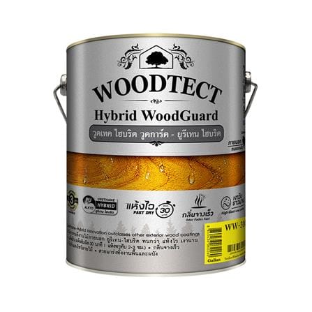 สีย้อมไม้ WOODTECT HYBRID WOODGUARD สีวอลนัท เงา 1 แกลลอน_0