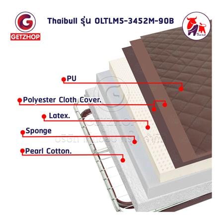เตียงพับพร้อม TOPPER THAIBULL OLTLM5-3452M-90B สีน้ำตาล_8