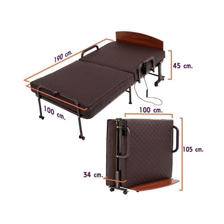 เตียงพับพร้อม TOPPER THAIBULL OLTLM5-3452M-100B สีน้ำตาล_9