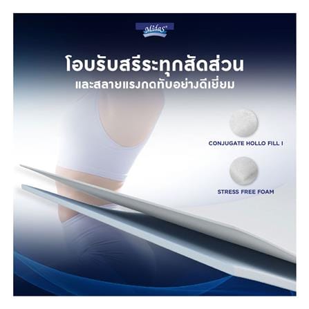 ที่นอนไฮบริด 6 ฟุต สุญญากาศ MIDAS รุ่น DYNAMIK 1000 พร้อมหมอนหนุน 2 ชิ้น_13