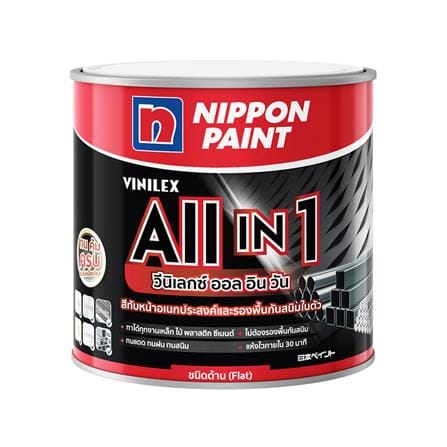 สีน้ำมัน NIPPON PAINT VINILEX ALL IN 1 #F900 สีขาว ด้าน 1 แกลลอน