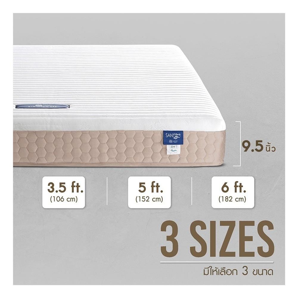 ที่นอนไฮบริด 6 ฟุต สุญญากาศ LOTUS รุ่น I-LATEX III พร้อมหมอนหนุน 2 ชิ้น