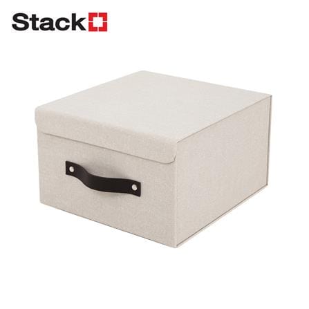 กล่องฝาเปิดผ้า S HOME STACKO 25x27x15.5 ซม. สีครีม