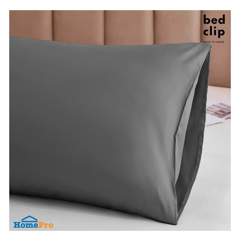 ปลอกหมอน BODY BED CLIP MICROTEX สีเทา