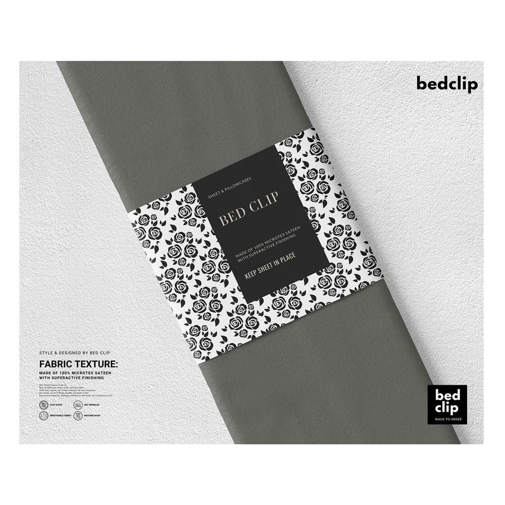 ปลอกหมอน BODY BED CLIP MICROTEX สีเทา