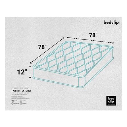 ผ้าปูที่นอน 6.5 ฟุต BED CLIP MICROTEX สีน้ำเงินเข้ม_5
