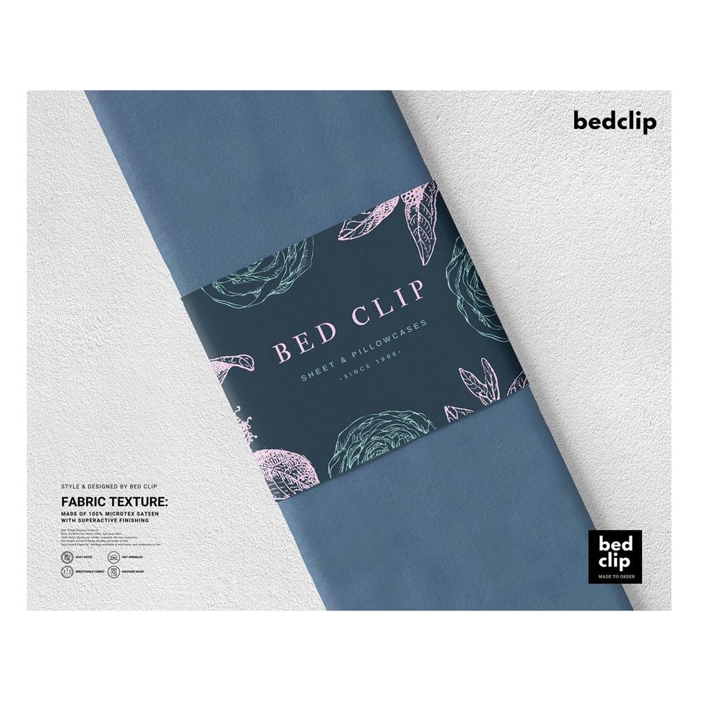 ปลอกผ้านวม BED CLIP MICROTEX 100X90 นิ้ว สี GREY BLUE