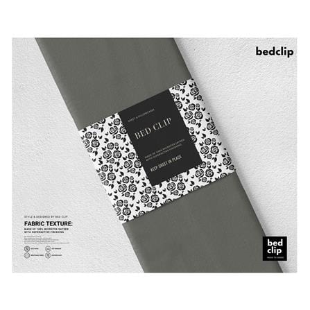 ผ้าปูที่นอน 9 ฟุต BED CLIP MICROTEX สี DARK GREY_3