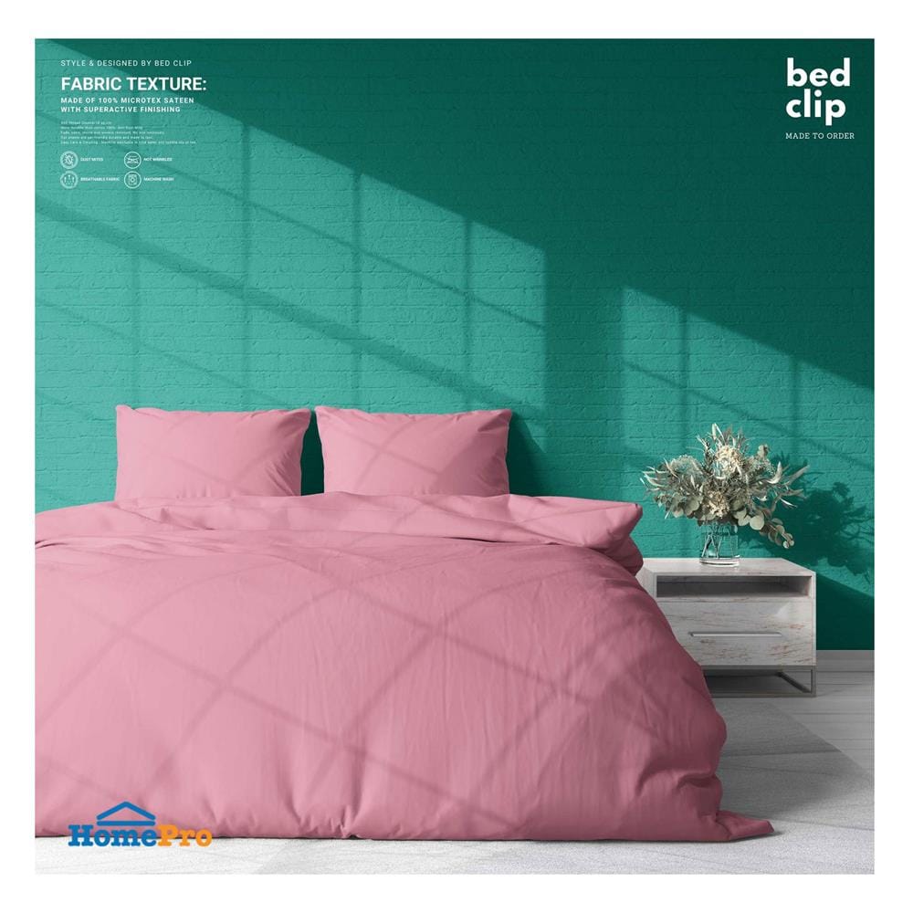 ปลอกผ้านวม BED CLIP MICROTEX 60X80 นิ้ว สี PINK