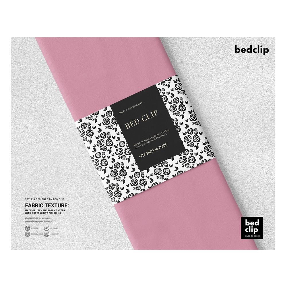 ปลอกผ้านวม BED CLIP MICROTEX 70X90 นิ้ว สี PINK
