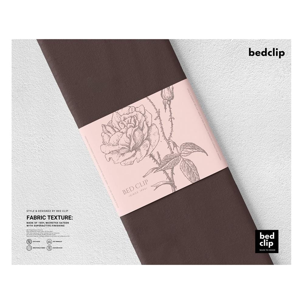 ปลอกผ้านวม BED CLIP MICROTEX 100X90 นิ้ว สี BROWN