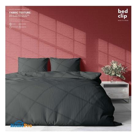 ปลอกผ้านวม BED CLIP MICROTEX 60X80 นิ้ว สี DARK GREY_3