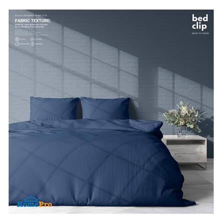 ปลอกผ้านวม BED CLIP MICROTEX 60X80 นิ้ว สี GREY BLUE_3