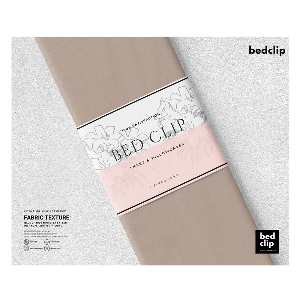 ปลอกหมอน BODY BED CLIP MICROTEX สีน้ำตาล