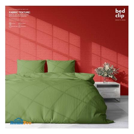 ปลอกผ้านวม BED CLIP MICROTEX 70X90 นิ้ว สี GREEN_3