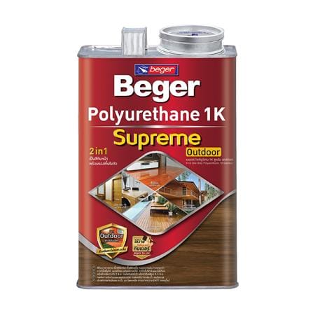 โพลียูรีเทนภายนอก BEGER 1K SUPREME OUTDOOR PG9900 สีใส เงา 3 ลิตร_0
