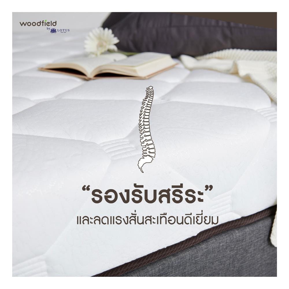 ที่นอนไฮบริด 3.5 ฟุต สุญญากาศ WOODFIELD รุ่น E-HYBRID II พร้อมหมอนหนุน 1 ชิ้น