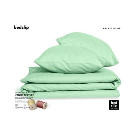 ผ้าปูที่นอน 8 ฟุต BED CLIP MICROTEX สี LIGHT GREEN_1