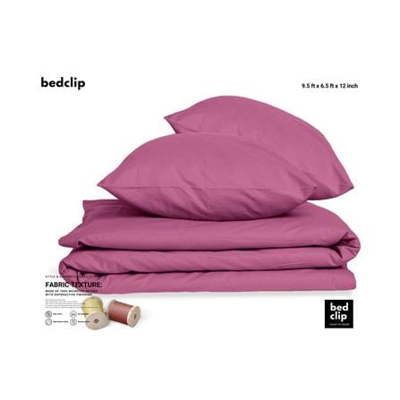 ชุดผ้าปูที่นอน 9.5 ฟุต 3 ชิ้น BED CLIP MICROTEX สี DARK PINK_1