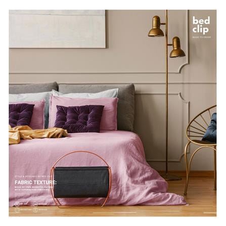 ชุดผ้าปูที่นอน 4 ฟุต 2 ชิ้น BED CLIP MICROTEX สี PINK