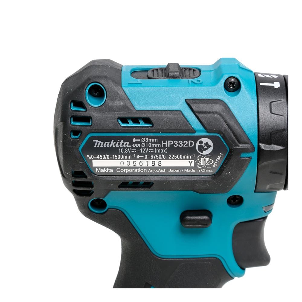 สว่านไร้สาย (พร้อมแบตเตอรี่) MAKITA M011-HP332DWYE 10 มม. 12 โวลต์