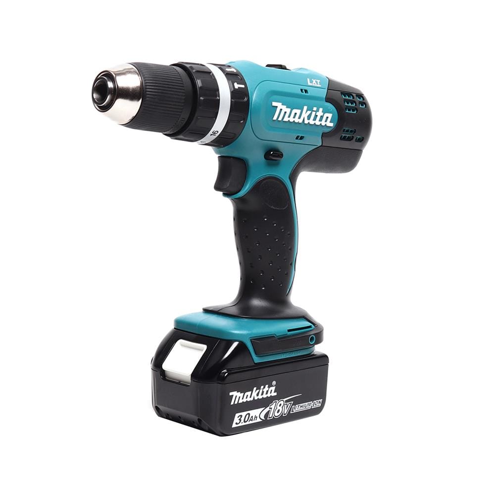 สว่านกระแทกไร้สาย (พร้อมแบตเตอรี่+กล่อง MAKPAC) MAKITA DHP453SF1J&nbsp;18 โวลต์